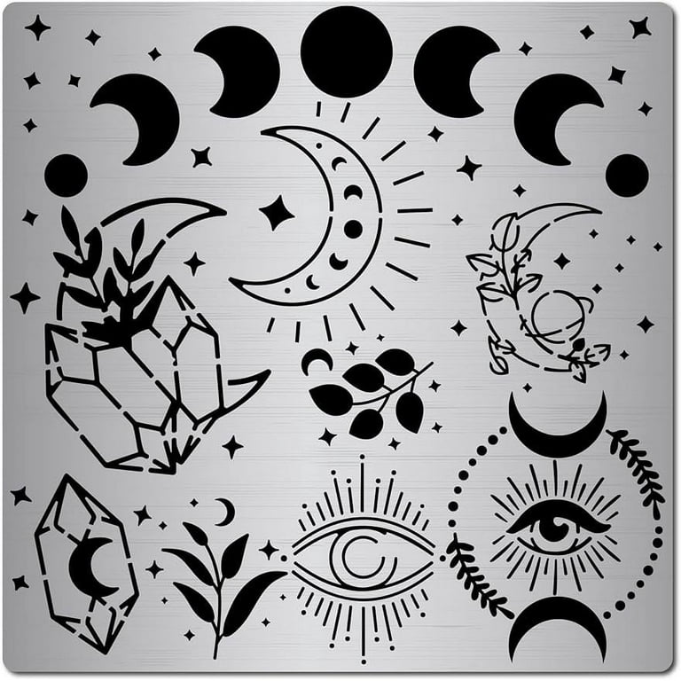 6.3 Inch Metal Moon Phase Stencil Stainless Steel Template Reusable Stencils Journal Tool for Painting on Wood Burning Pyrography Engraving Canvas Decor Home DIY Craft Scrapbooking - Walmart.com 6-3-inch-metal-moon-phase-stencil-stainless-steel-template-reusable-stencils-journal-tool-for-painting-on-wood-burning-pyrography-engraving-canvas-decor-home-diy-craft-scrapbooking-walmart-com