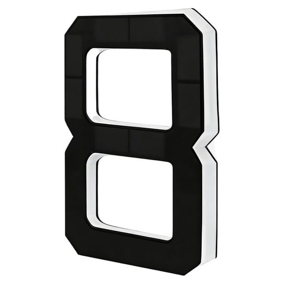 6.3 Inch Solar Lighted House Numbers for Outside, Light Up Waterproof LED Address Signs for Houses, Backlit Illuminated Exterior Modern House Numbers Light