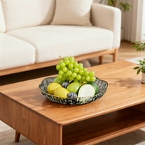 6.3 Inch Square Plastic Fruit & Snack Plates - Set of 1 for Candy, Appetizers, or Decor | 16cm Household & Coffee Table Serving Tray in Black, Red, Clear, or Gold