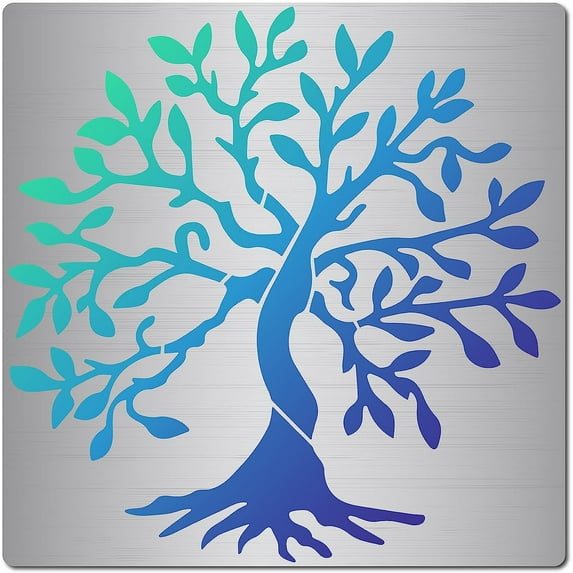 6.3 Inch Tree Metal Stencils Tree of Life Stencil Natural Plants Stainless Steel Decoration Drawing Templates Journal Tool for Painting Wood Burning Pyrography and Engraving Crafts
