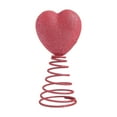 thumbnail image 1 of 6.3-Inch Valentine's Day Tree Top Decoration, Sparkly Heart-Shaped Tree Topper With Spring Base, Perfect For Valentine's Day Party Decorations And Home Decor, 1 of 6
