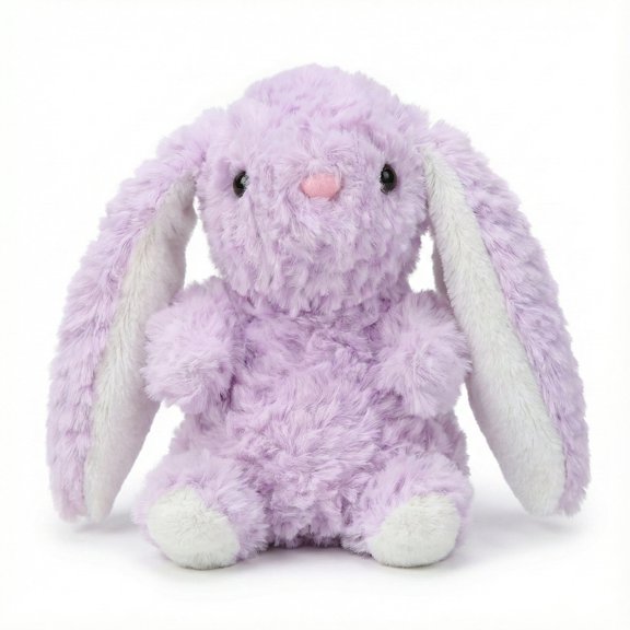 6.3" Lilac Lavender Mini Floppy Eared Easter Bunny Plush Toys - Small Bunny Stuffed Animals - Soft Violet Plushies for Easter Basket Stuffers - Spring Party Favor Gifts for Girls