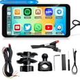 thumbnail image 1 of 6.3" Motorcycle Touch Screen with Wireless CarPlay & Android Auto, IP67 Waterproof Touchscreen Supports GPS Navigation/Bluetooth Transmission, Light-Sensing Display for Hands-Free Calling & Music, 1 of 10