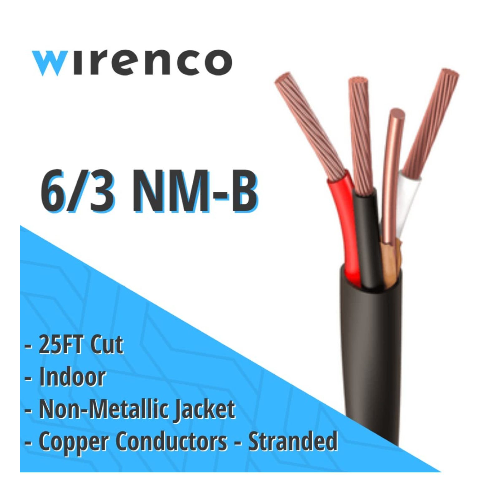 6/3 NM-B, Non-Metallic, Sheathed Cable, Residential Indoor Wire ...
