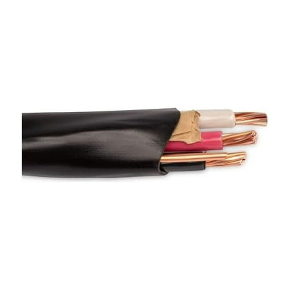 6/3 NM-B, Non-Metallic, Sheathed Cable, Residential Indoor Wire, Used for Wiring Swiches, Outlets and Other Loads with Dry Applications (30Ft Cut)