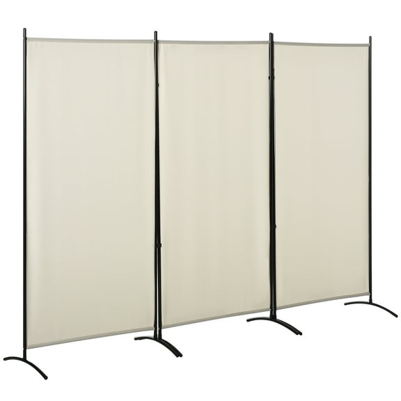 6' 3 Panel Room Divider, Indoor Privacy Screen for Home, Beige
