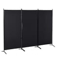 6' 3 Panel Room Divider, Indoor Privacy Screen for Home, Black ...