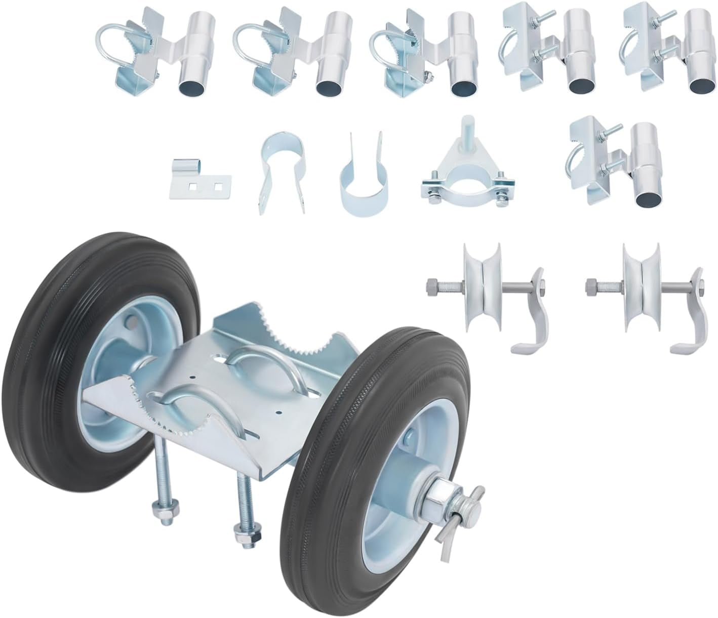 6.3" Sliding Gate Kit,Rolling Gate Hardware Kit Heavy Duty Sliding Gate Rollers for Farm Warehouse Doors,600 lbs