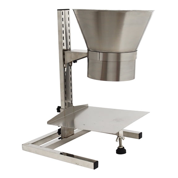 6.3" Stainless Steel Feeding Funnel with Support Stand Manual Packaging Filling Hopper