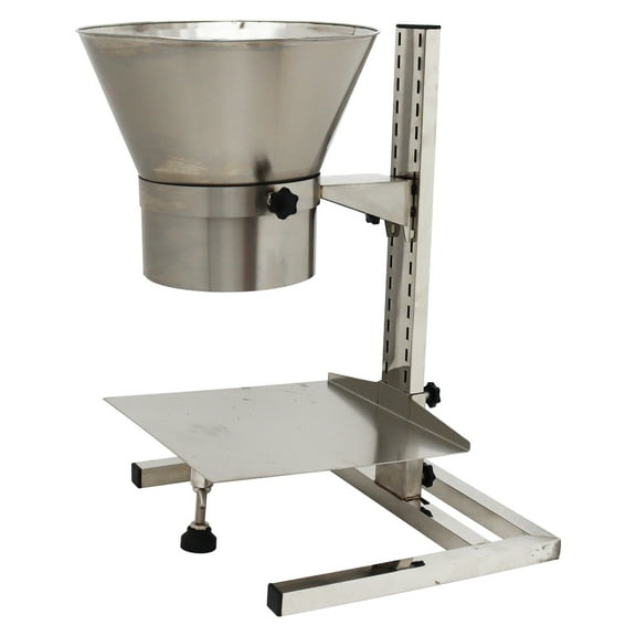 6.3 Stainless Steel Feeding Hopper Manual Filling Sorting Funnel with Support Stand
