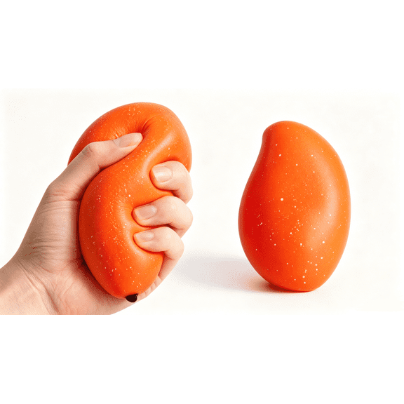 6.3 inch Mango Squishy, Giant Mango Squeeze, Ultra-Soft Slow Rising Large Squeeze Fruit, Stress Relief & Anxiety Fidget for Party Favor Gift