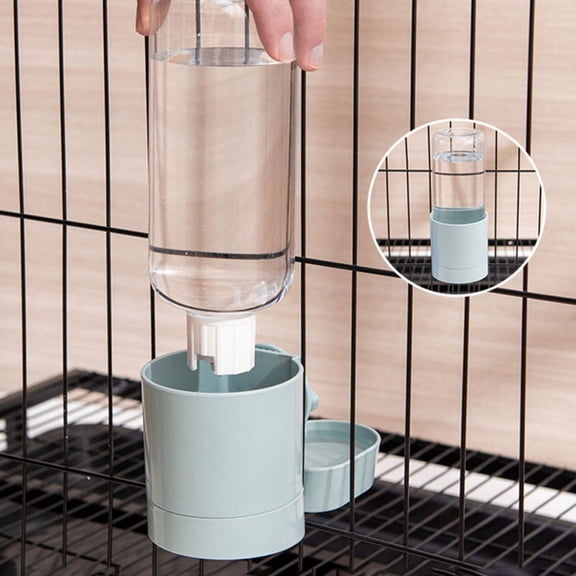 500ml No Drip Guinea Pig Water Bottle, Rabbit Water Bottle Hanging Automatic Dispenser, 6.30 x 2.95 x 7.48 in