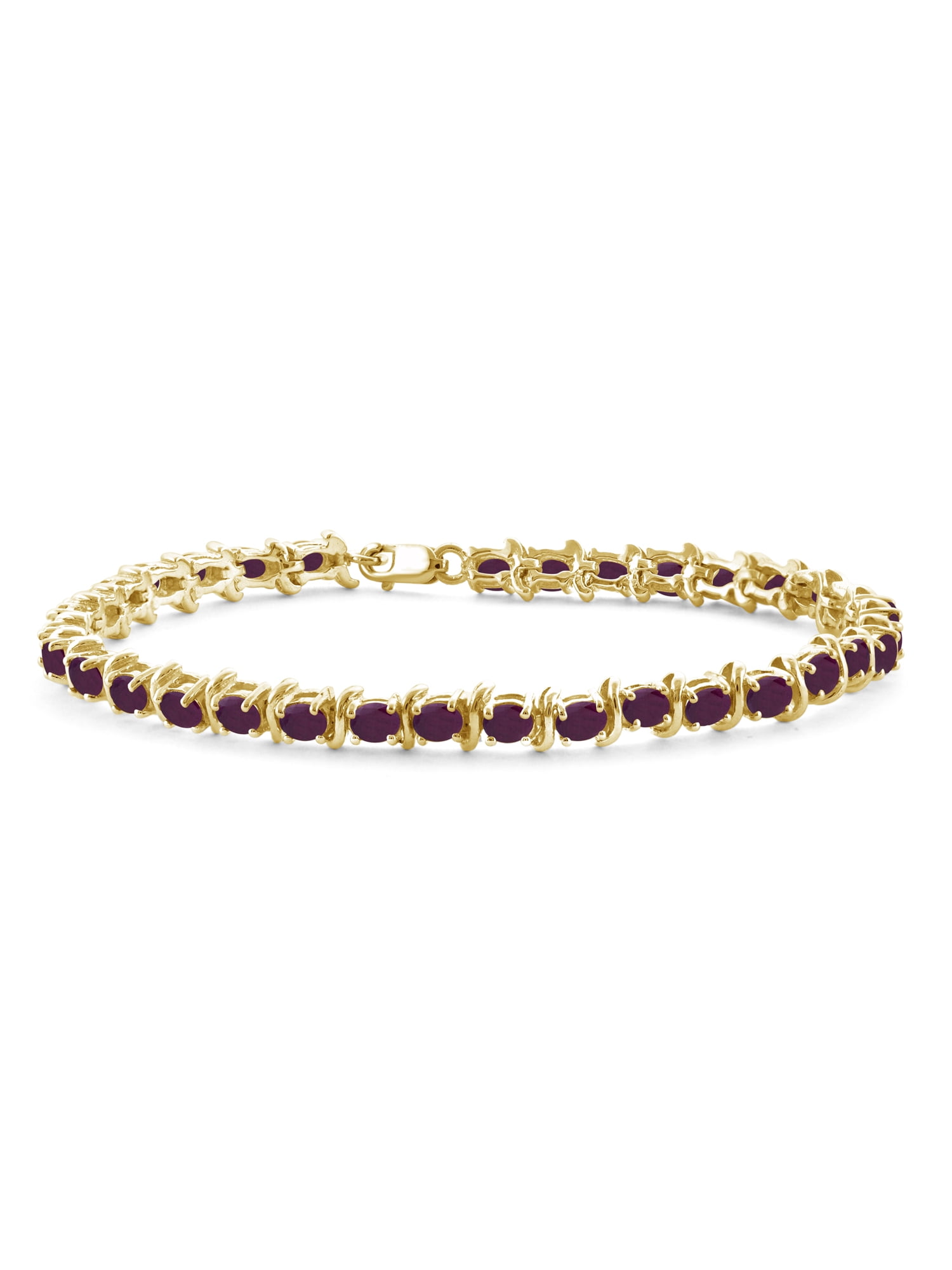Natural Ruby Bracelet 18K White Gold and Diamonds Oval Shape Ruby | eBay
