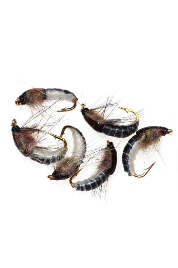 6-30Pcs #12 Realistic Nymph Scud Fly For Trout Fishing Insect Bait BEST Lure O3H1