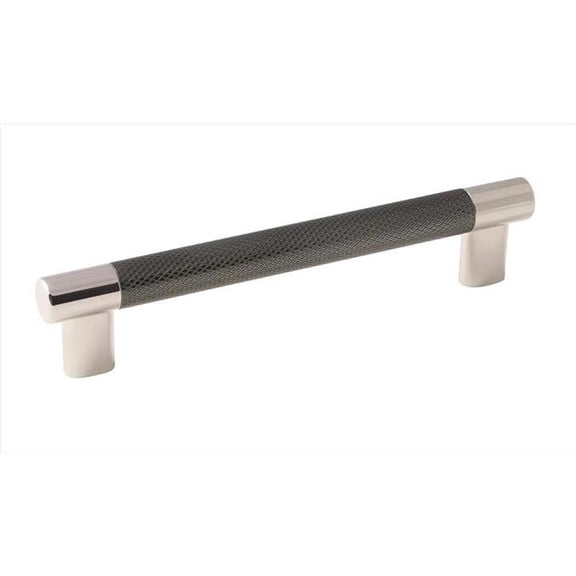 6.31 in. Center to Center Esquire Cabinet Pull, Bright Nickel by Gunmetal