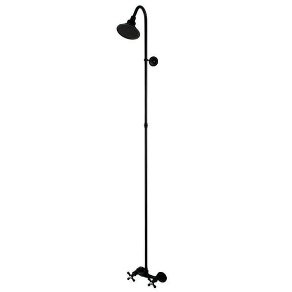 6.31 in. Vintage Shower Combo, Matte Black