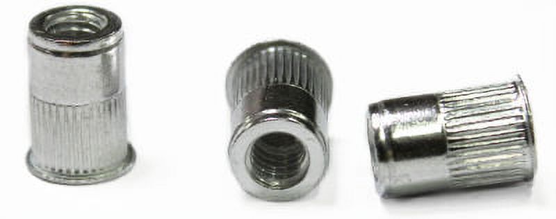 6-32 (Max Grip .080) Small Flange Ribbed Blind Threaded Insert / Aluminum - 1000 Piece Carton