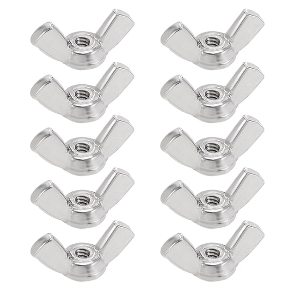 6-32 Wing Nuts 304 Stainless Steel Shutters Butterfly Nut Hand Twist Tighten Fasteners Parts 10 pcs