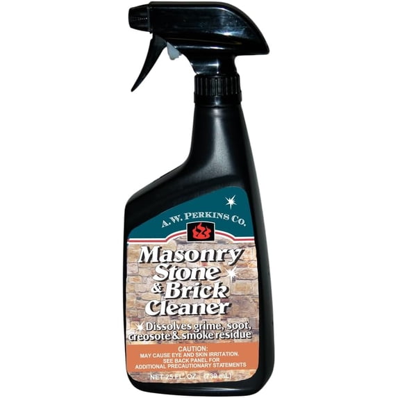 AW Perkins Brick & Stone Cleaner, Fireplace Cleaning Solution - Non Acidic- - 25 fl. Oz