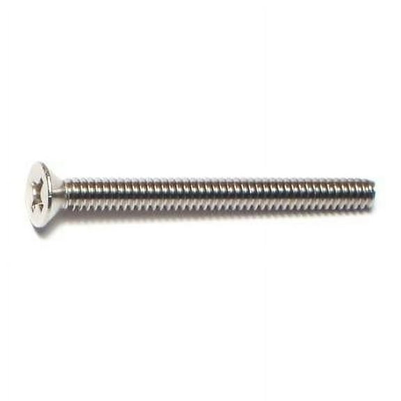 #6-32 x 1-1/2" 18-8 Stainless Steel Coarse Thread Phillips Flat Head Machine Screws MSFSS-191