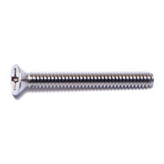 #6-32 x 1-1/4" 18-8 Stainless Steel Coarse Thread Phillips Flat Head Machine Screws MSFSS-188