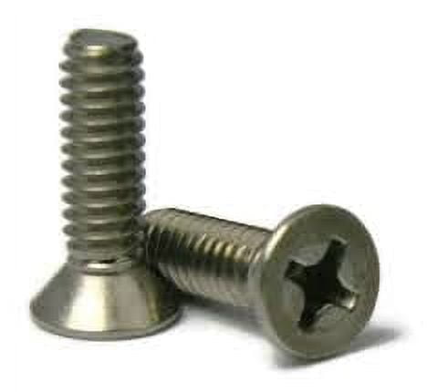 Phillips Flat Head Machine Screws - 1/4-20 X 4 Inch, 316 Stainless Steel, Pack Of 25