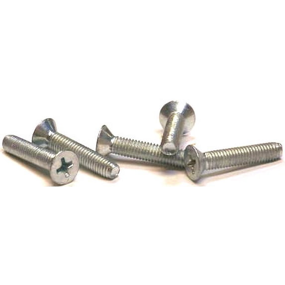 6-32 x 1 1/4" Trilobe Thread Forming Screws for Metal / Phillips / Flat Head / Steel / Zinc - 6000 Piece Carton