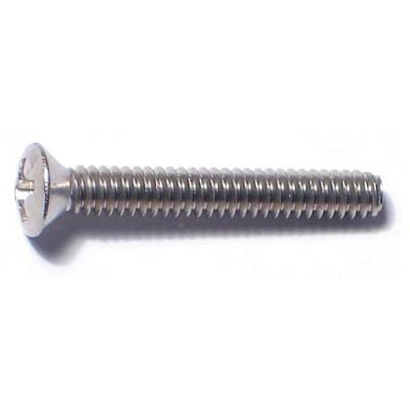 #6-32 x 1" 18-8 Stainless Phillips Oval Head Machine Screws (20 pcs.)