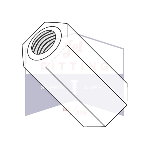 6-32 x 1/2" 1/4" OD Hex Standoffs (Female-Female) | Nylon (Quantity: 1000)