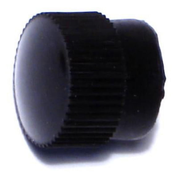 #6-32 x 1/2" Black Plastic Coarse Thread Steel Knobs (4 pcs.)