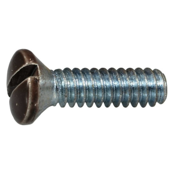 #6-32 x 1/2" Brown Slotted Oval Threaded Switch Plate Screws SPSB-080 (40 pcs.)