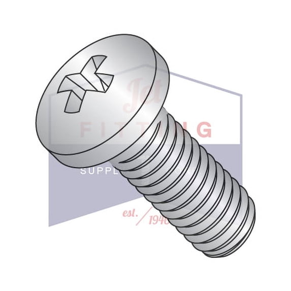 6-32 x 1/2" Machine Screws | Phillips | Pan Head | 316 Stainless Steel (Quantity: 5000)