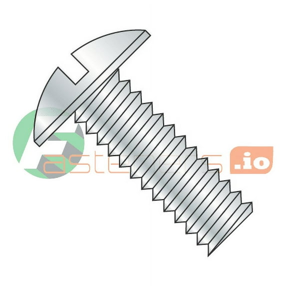6-32 x 1/2" Machine Screws / Slotted / Truss Head / Steel / Zinc (Quantity: 10,000 pcs)