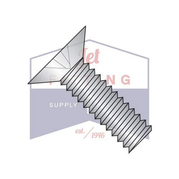 6-32 x 1/2" Ms24693-C Phillips Flat 100 Degree Fully Threaded Machine Screw | 300 Series Stainless Steel | DFAR (Quantity: 3000)