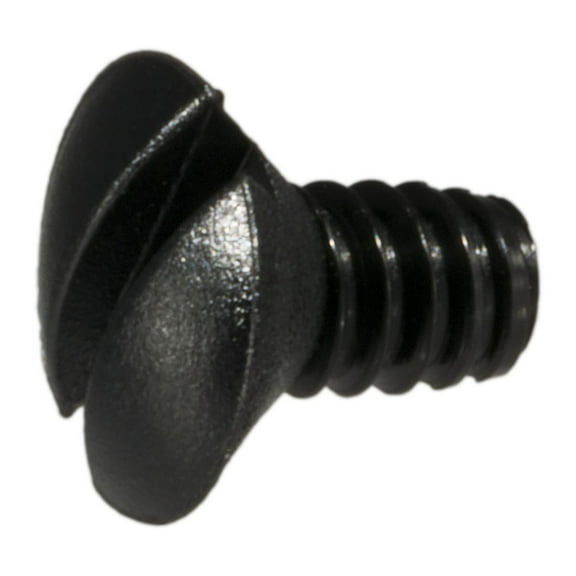 #6-32 x 1/4" Black Slotted Oval Coarse Threaded Switch Plate Screws (25 pcs.)