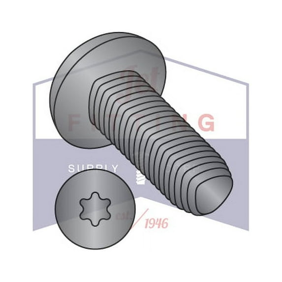 6-32 x 1/4" Taptite Style Thread Forming Screws | Six-Lobe (Torx) | Pan Head | Steel | Black Oxide (Quantity: 10000)