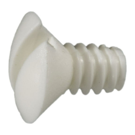#6-32 x 1/4" White Slotted Oval Coarse Threaded Switch Plate Screws (25 pcs.)