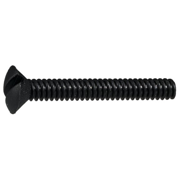 #6-32 x 1" Black Slotted Oval Coarse Threaded Switch Plate Screws (15 pcs.)