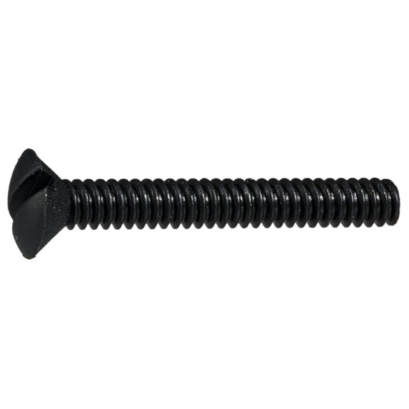 #6-32 x 1" Black Slotted Oval Coarse Threaded Switch Plate Screws (15 pcs.)
