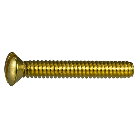 #6-32 x 1" Brass Slotted Oval Head Machine Screws MSCOB-105 (30 pcs.)
