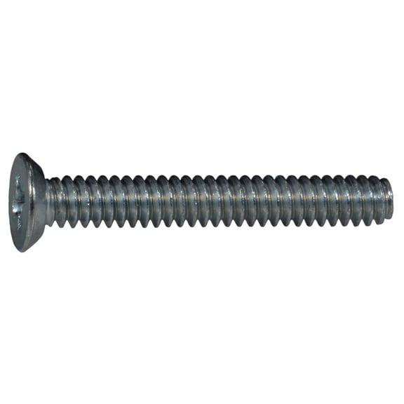 #6-32 x 1" Zinc Phillips Flat Undercut Head Machine Screws (20 pcs.)