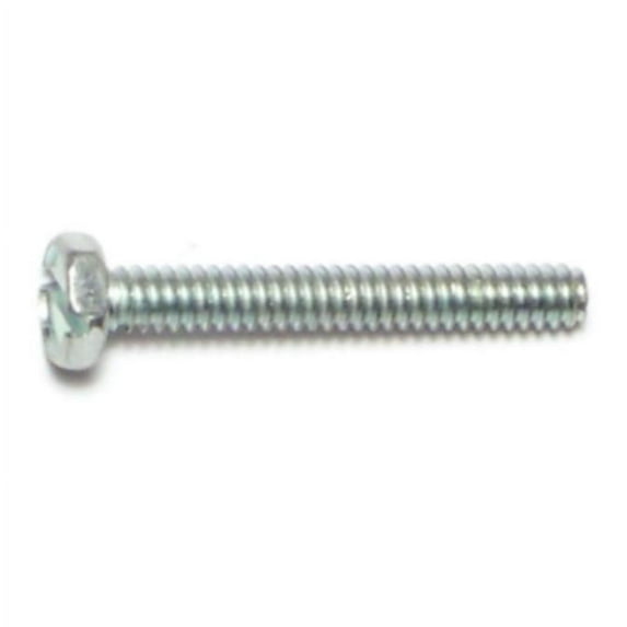 #6-32 x 1" Zinc Slotted Indented Hex Head Machine Screws MSIHS-062 (40 pcs.)