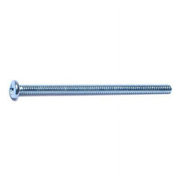 #6-32 x 2-1/2" Zinc Plated Steel Coarse Thread Phillips Pan Head Machine Screws MSCPS-103