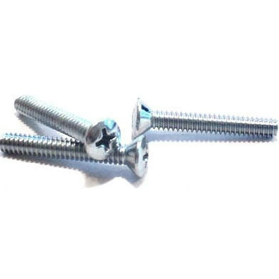 6-32 x 2" Machine Screws / Phillips / Oval / Steel / Zinc - 4000 Piece Carton