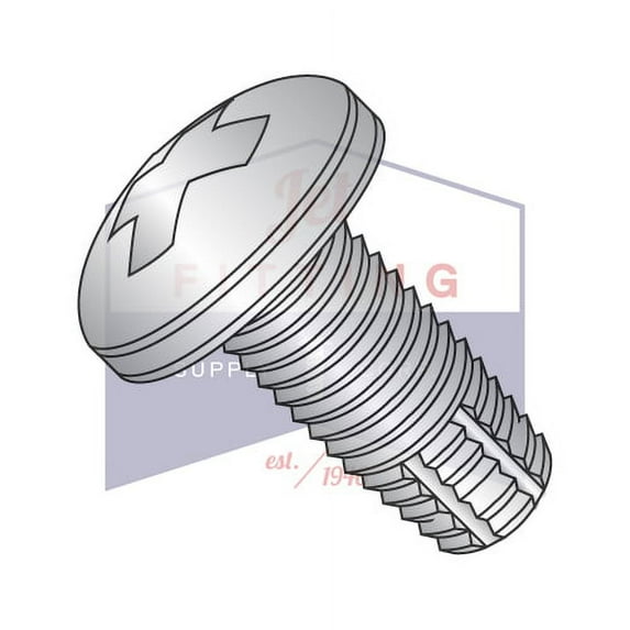 6-32 x 3/16" Type F Thread Cutting Screws | Phillips | Pan Head | 18-8 Stainless Steel (Quantity: 5000)