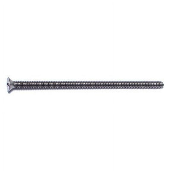 #6-32 x 3" 18-8 Stainless Steel Coarse Thread Phillips Flat Head Machine Screws MSFSS-200