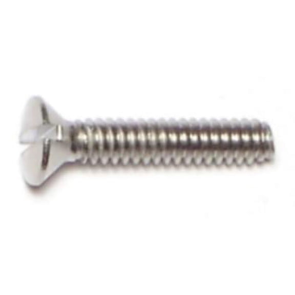 #6-32 x 3/4" 18-8 Stainless Slotted Oval Head Machine Screws (24 pcs.)