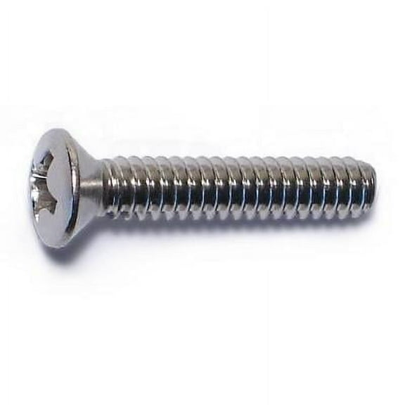 #6-32 x 3/4" 18-8 Stainless Steel Coarse Thread Phillips Oval Head Machine Screws MSOSS-061