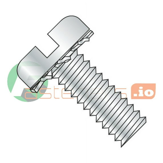 6-32 x 3/4" SEMS Screws / External Tooth Washer / Slotted / Pan Head / Steel / Zinc (Quantity: 7,000 pcs)