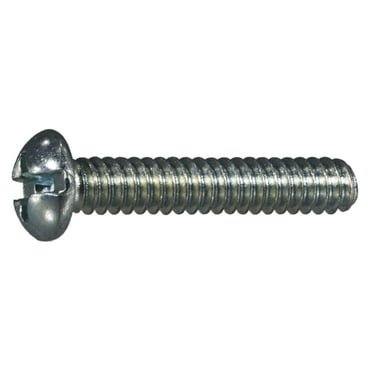 #6-32 x 3/4" Zinc Plated Steel Coarse Thread Combo Round Head Machine Screws MSCRS-127